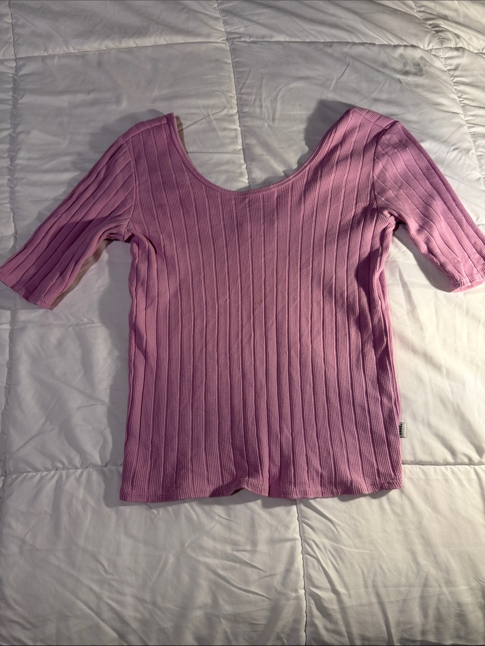 Vans Ribbed Scoop Top in Lavender Pink